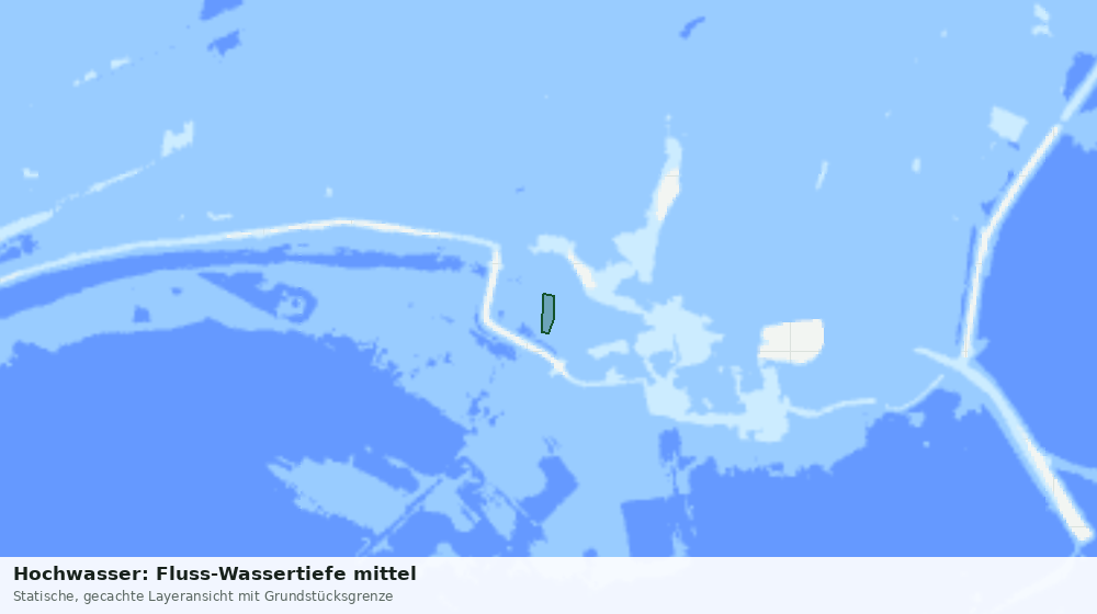 Statische Kartenansicht: Hochwasser: Fluss-Wassertiefe mittel