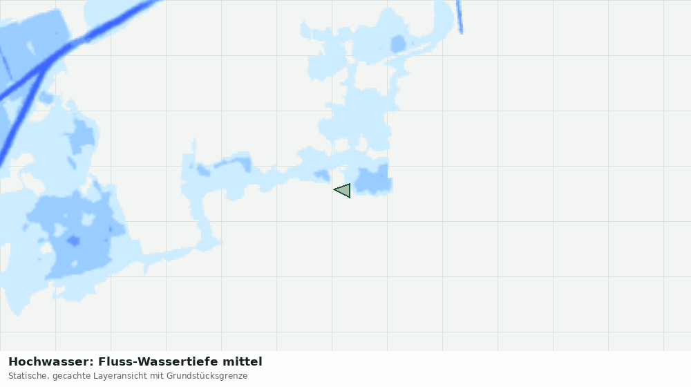 Statische Kartenansicht: Hochwasser: Fluss-Wassertiefe mittel