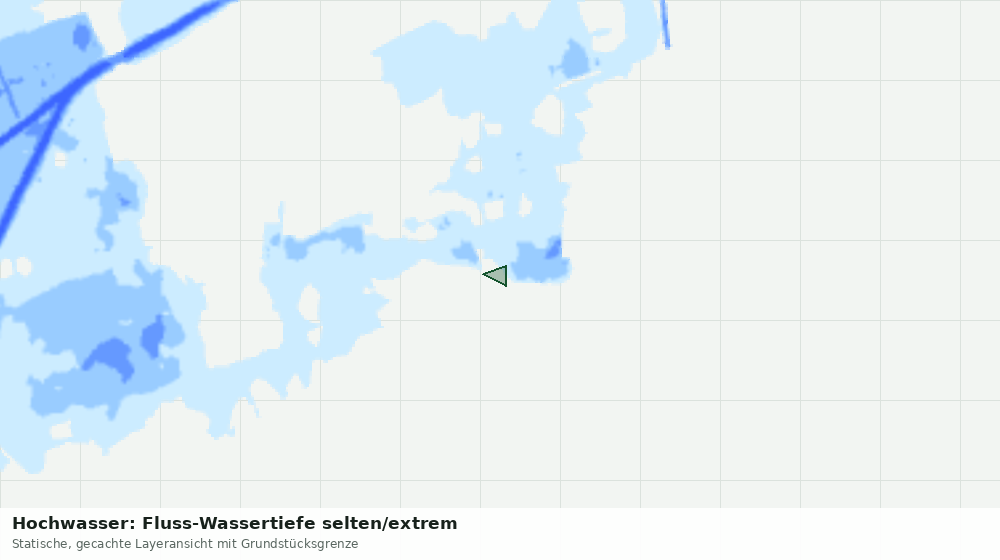 Statische Kartenansicht: Hochwasser: Fluss-Wassertiefe selten/extrem