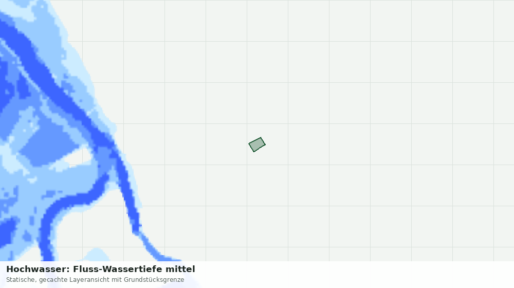 Statische Kartenansicht: Hochwasser: Fluss-Wassertiefe mittel