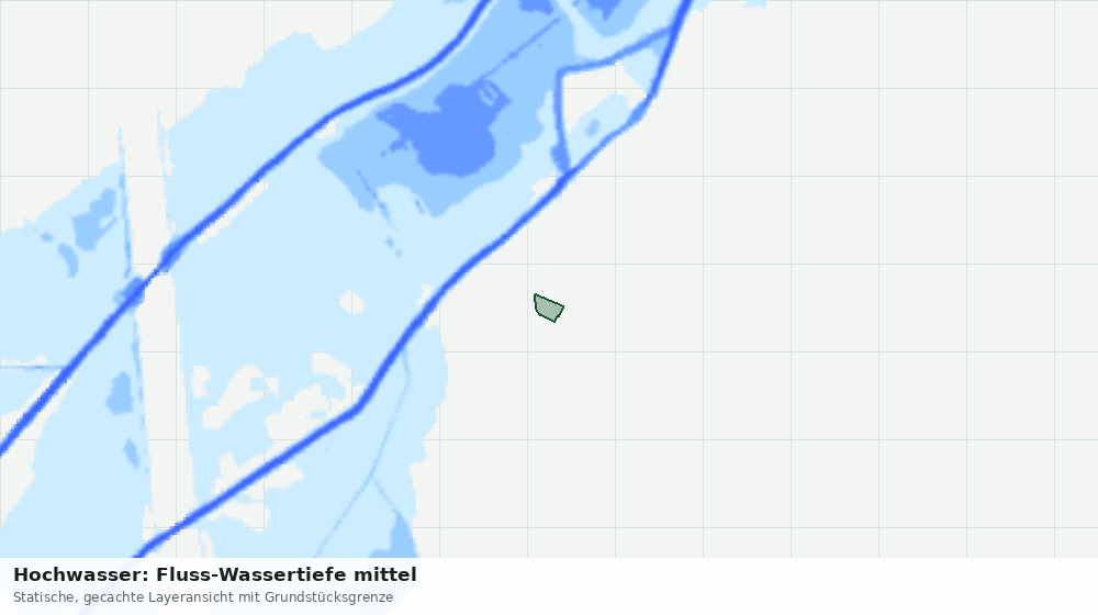 Statische Kartenansicht: Hochwasser: Fluss-Wassertiefe mittel