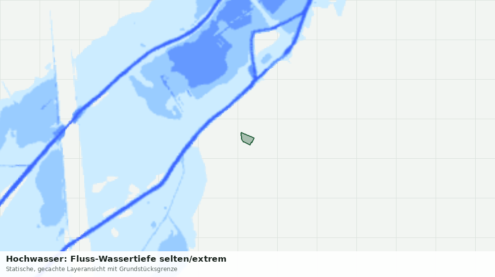 Statische Kartenansicht: Hochwasser: Fluss-Wassertiefe selten/extrem