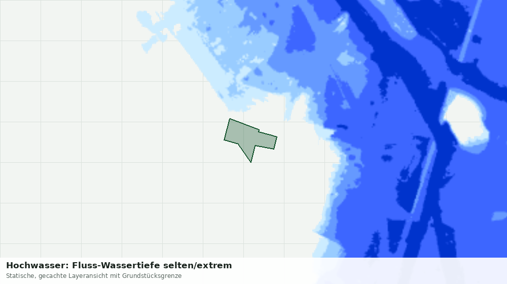 Statische Kartenansicht: Hochwasser: Fluss-Wassertiefe selten/extrem
