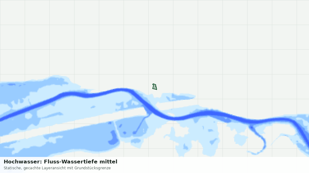 Statische Kartenansicht: Hochwasser: Fluss-Wassertiefe mittel