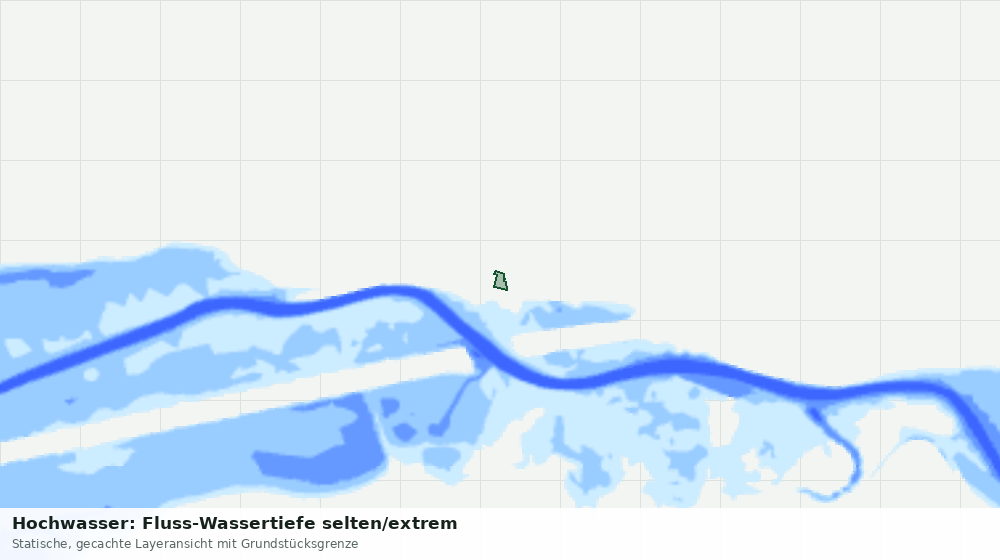 Statische Kartenansicht: Hochwasser: Fluss-Wassertiefe selten/extrem