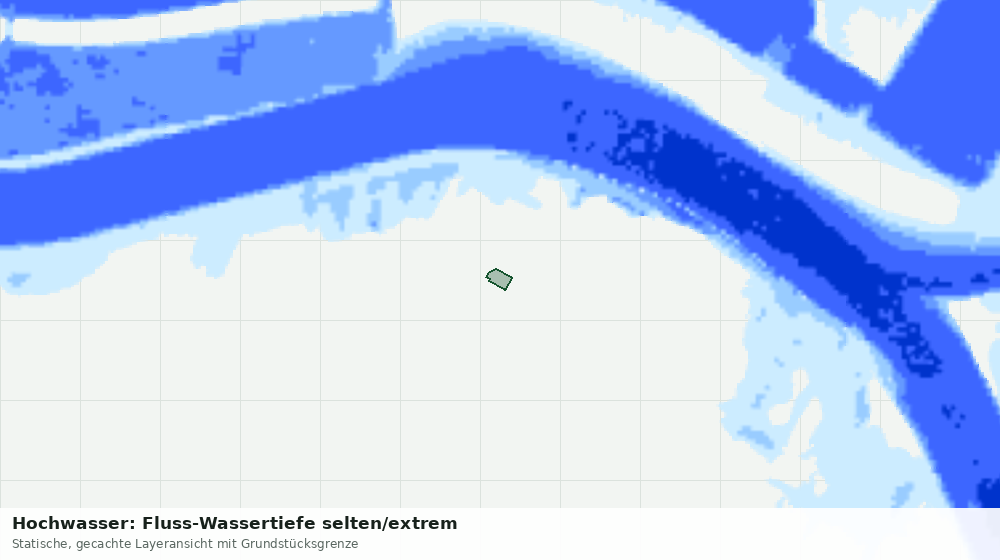 Statische Kartenansicht: Hochwasser: Fluss-Wassertiefe selten/extrem