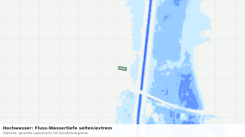 Statische Kartenansicht: Hochwasser: Fluss-Wassertiefe selten/extrem