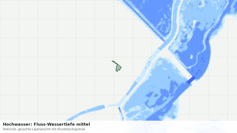 Statische Kartenansicht: Hochwasser: Fluss-Wassertiefe mittel
