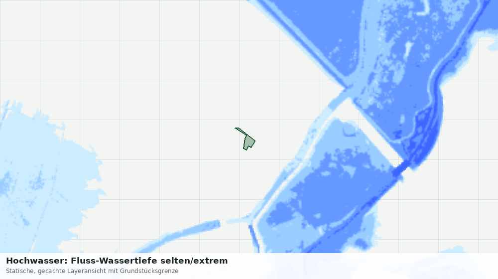 Statische Kartenansicht: Hochwasser: Fluss-Wassertiefe selten/extrem