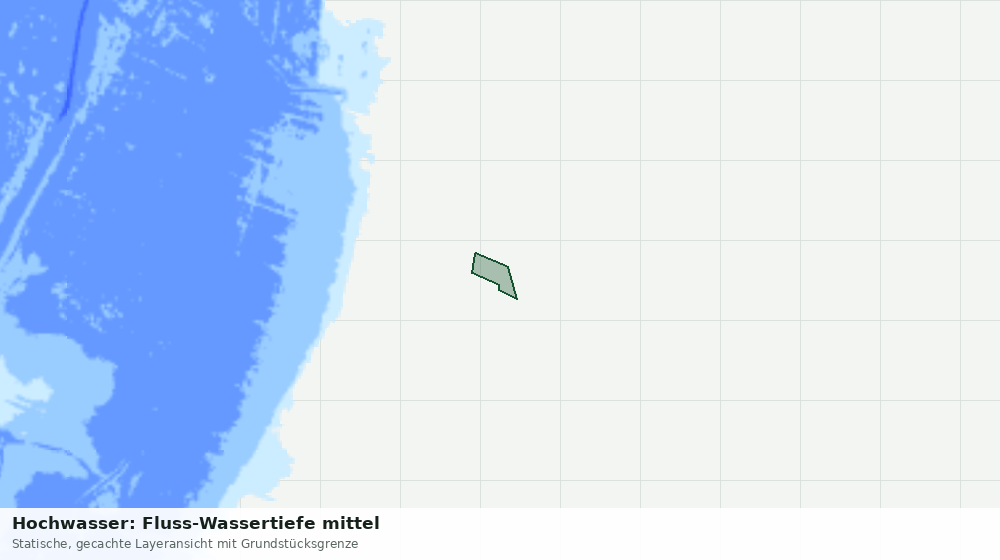 Statische Kartenansicht: Hochwasser: Fluss-Wassertiefe mittel