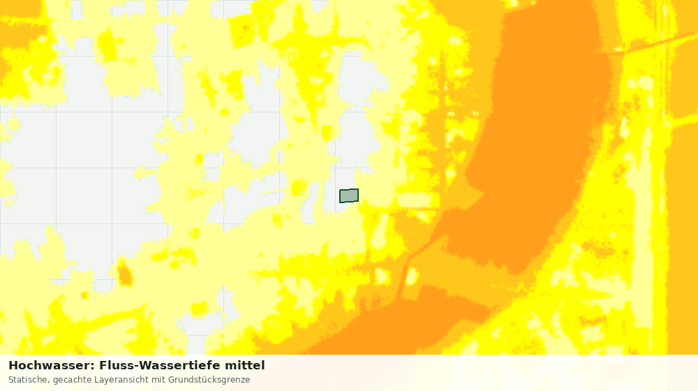 Statische Kartenansicht: Hochwasser: Fluss-Wassertiefe mittel