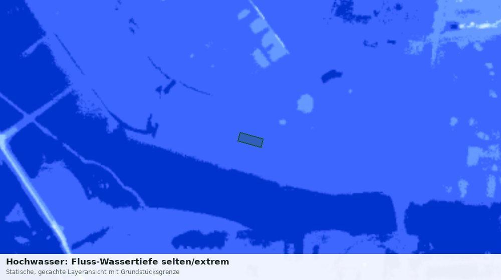 Statische Kartenansicht: Hochwasser: Fluss-Wassertiefe selten/extrem