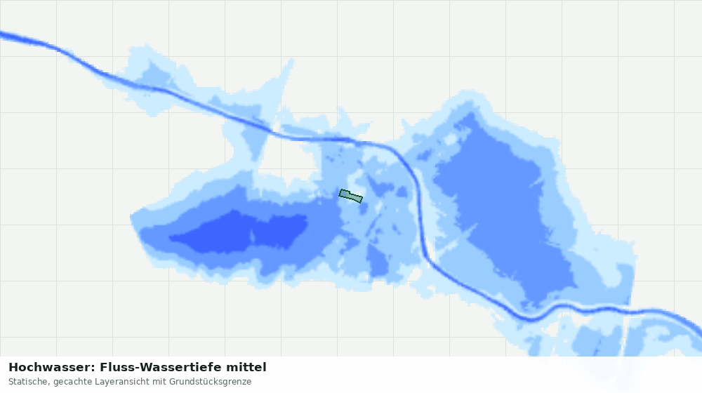 Statische Kartenansicht: Hochwasser: Fluss-Wassertiefe mittel