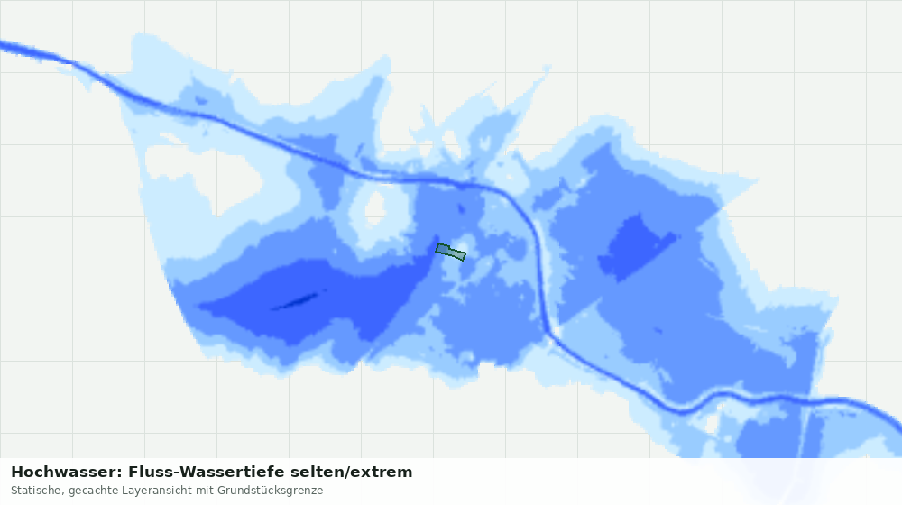Statische Kartenansicht: Hochwasser: Fluss-Wassertiefe selten/extrem