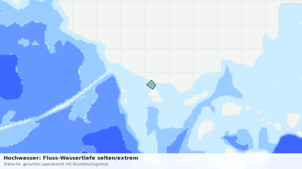 Statische Kartenansicht: Hochwasser: Fluss-Wassertiefe selten/extrem