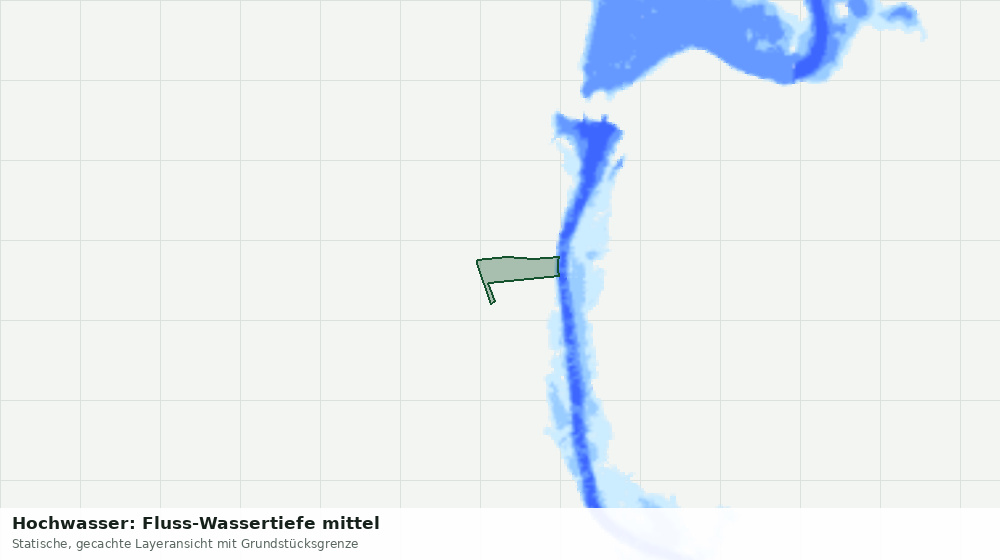 Statische Kartenansicht: Hochwasser: Fluss-Wassertiefe mittel