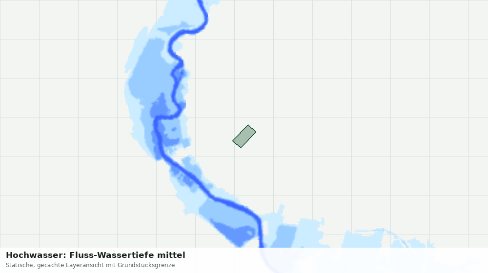 Statische Kartenansicht: Hochwasser: Fluss-Wassertiefe mittel