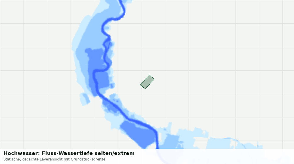 Statische Kartenansicht: Hochwasser: Fluss-Wassertiefe selten/extrem