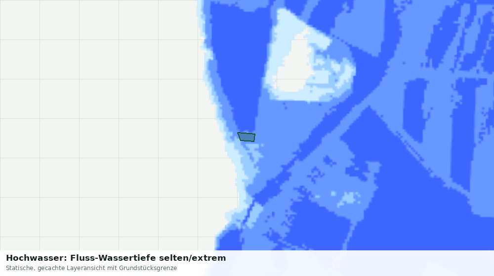 Statische Kartenansicht: Hochwasser: Fluss-Wassertiefe selten/extrem