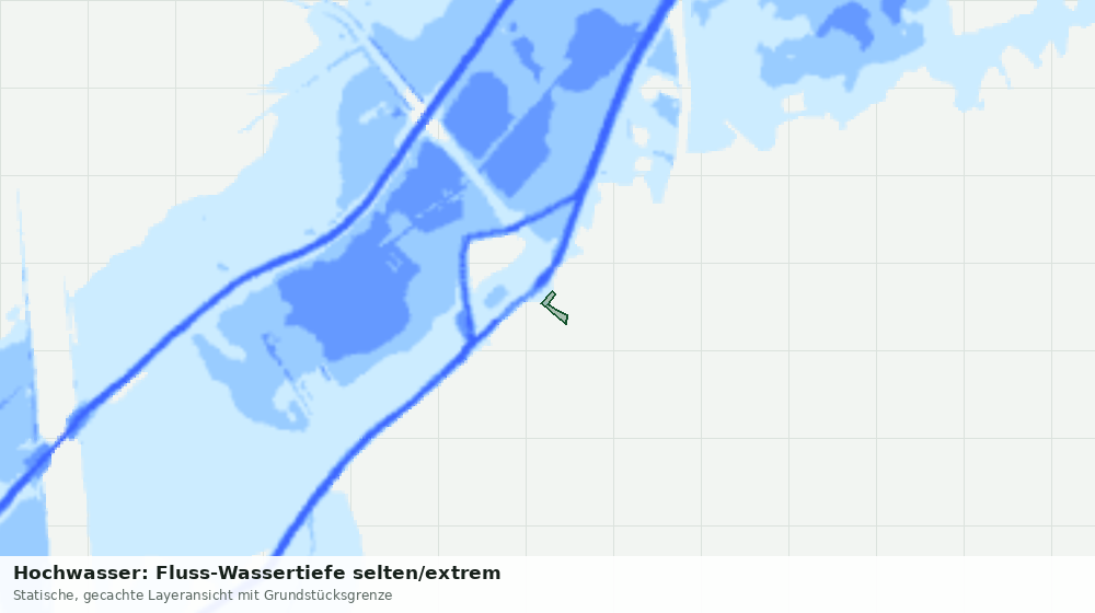 Statische Kartenansicht: Hochwasser: Fluss-Wassertiefe selten/extrem
