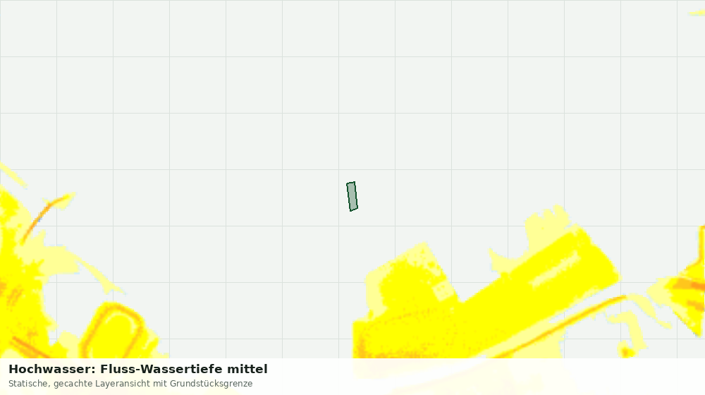 Statische Kartenansicht: Hochwasser: Fluss-Wassertiefe mittel