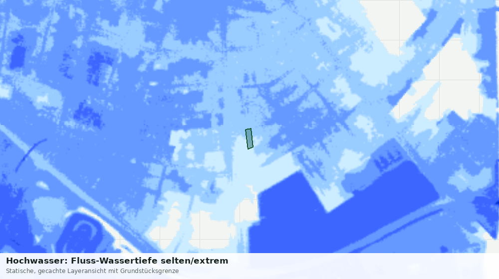 Statische Kartenansicht: Hochwasser: Fluss-Wassertiefe selten/extrem