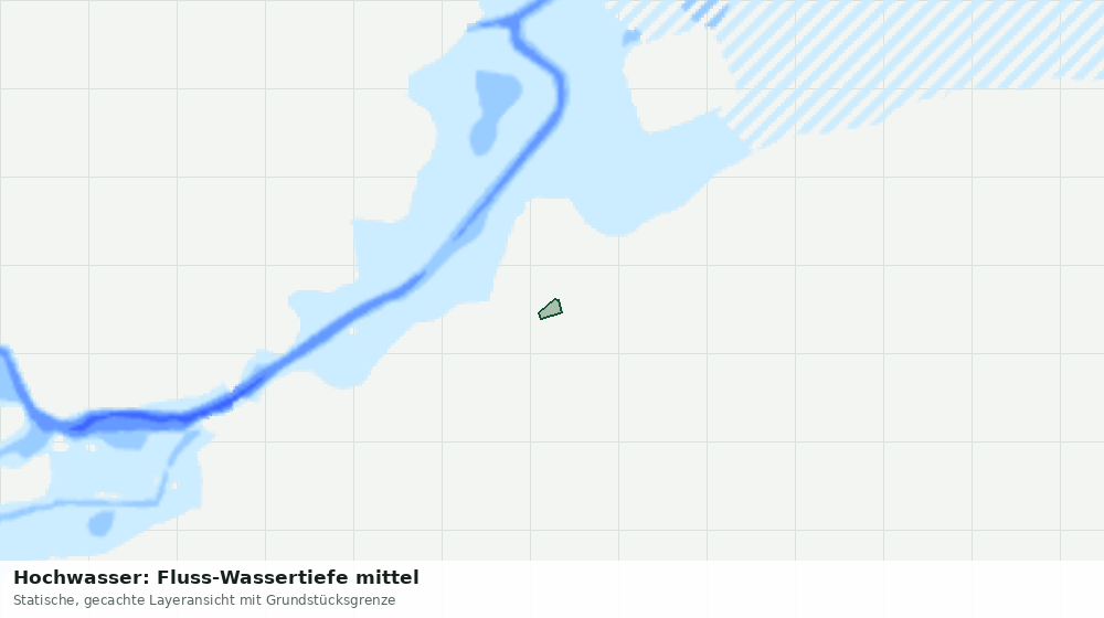 Statische Kartenansicht: Hochwasser: Fluss-Wassertiefe mittel