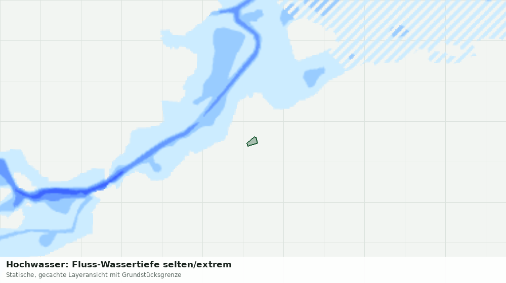 Statische Kartenansicht: Hochwasser: Fluss-Wassertiefe selten/extrem