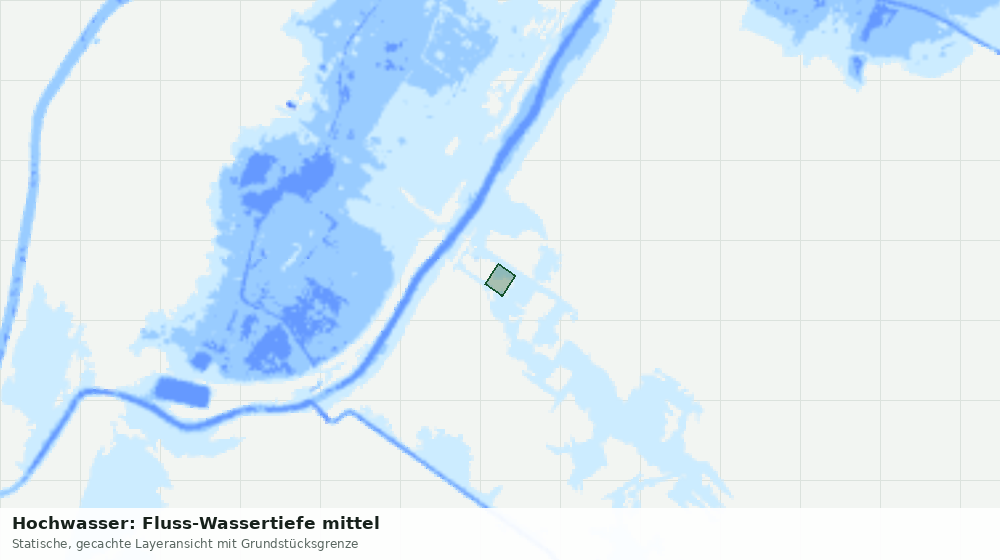 Statische Kartenansicht: Hochwasser: Fluss-Wassertiefe mittel
