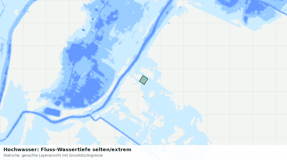 Statische Kartenansicht: Hochwasser: Fluss-Wassertiefe selten/extrem