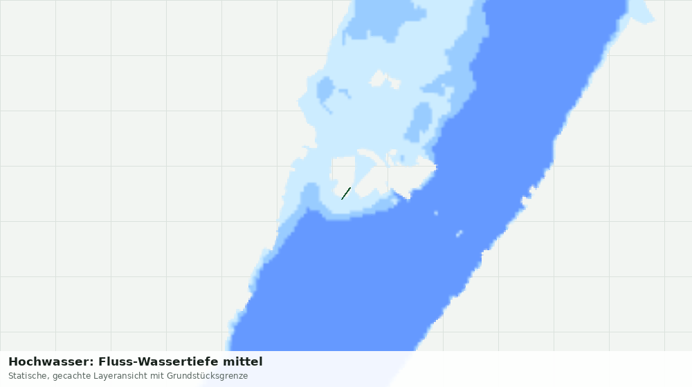 Statische Kartenansicht: Hochwasser: Fluss-Wassertiefe mittel