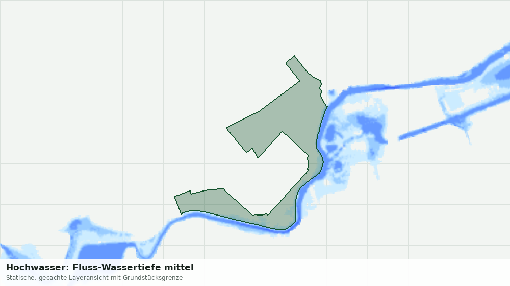 Statische Kartenansicht: Hochwasser: Fluss-Wassertiefe mittel