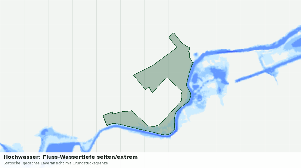 Statische Kartenansicht: Hochwasser: Fluss-Wassertiefe selten/extrem