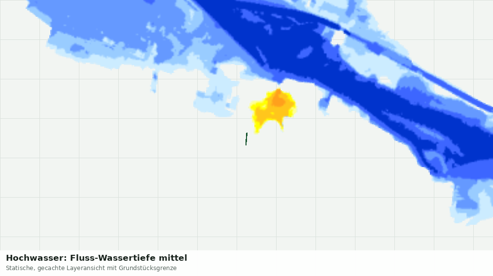 Statische Kartenansicht: Hochwasser: Fluss-Wassertiefe mittel