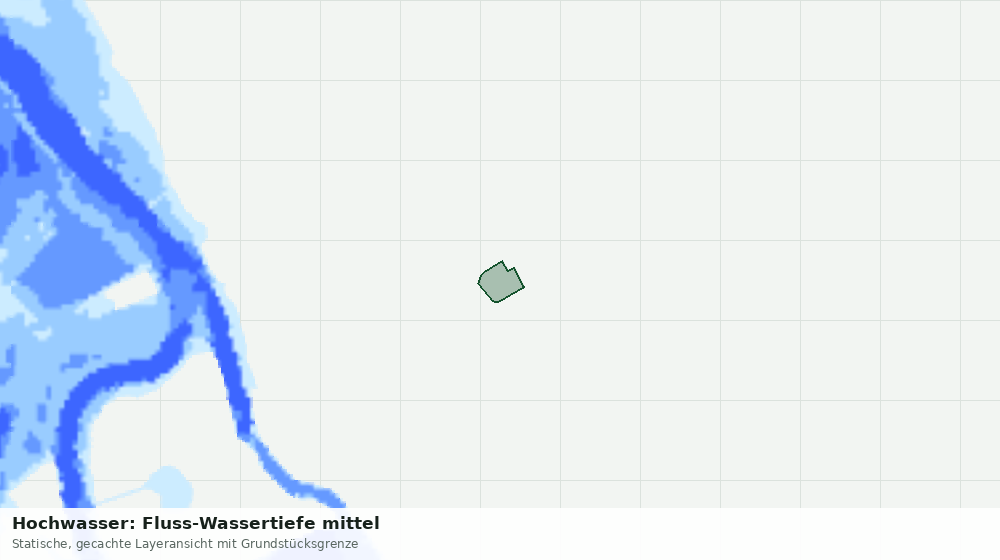 Statische Kartenansicht: Hochwasser: Fluss-Wassertiefe mittel
