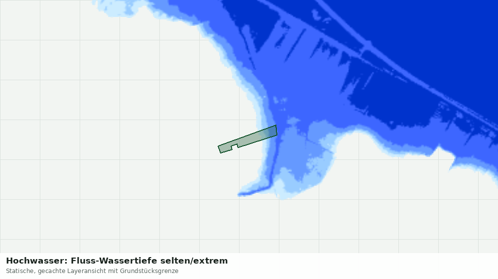 Statische Kartenansicht: Hochwasser: Fluss-Wassertiefe selten/extrem