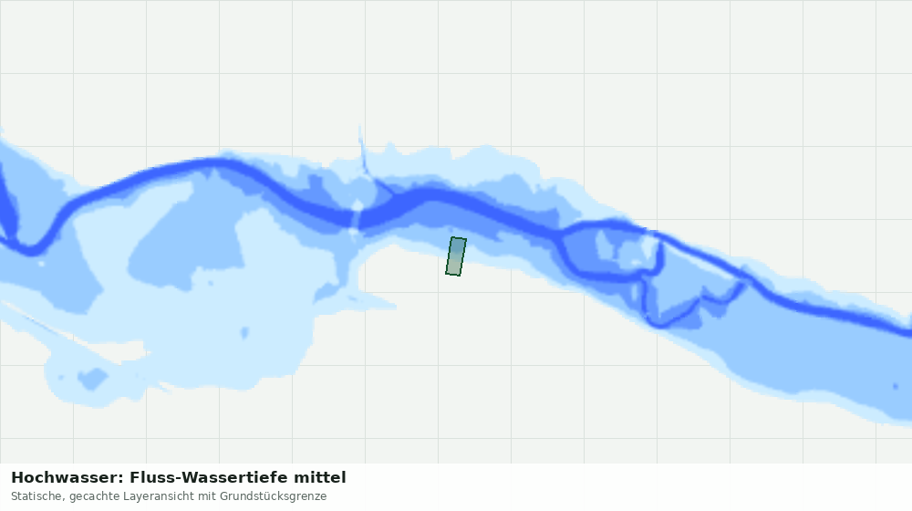 Statische Kartenansicht: Hochwasser: Fluss-Wassertiefe mittel