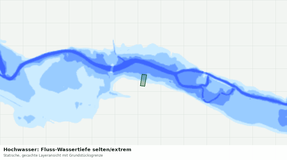 Statische Kartenansicht: Hochwasser: Fluss-Wassertiefe selten/extrem