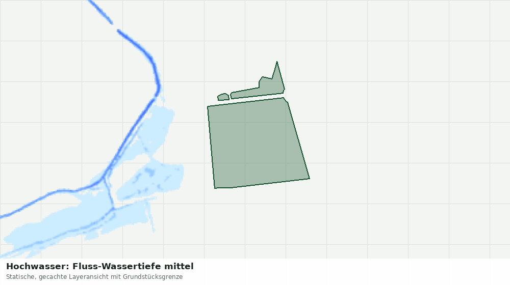 Statische Kartenansicht: Hochwasser: Fluss-Wassertiefe mittel