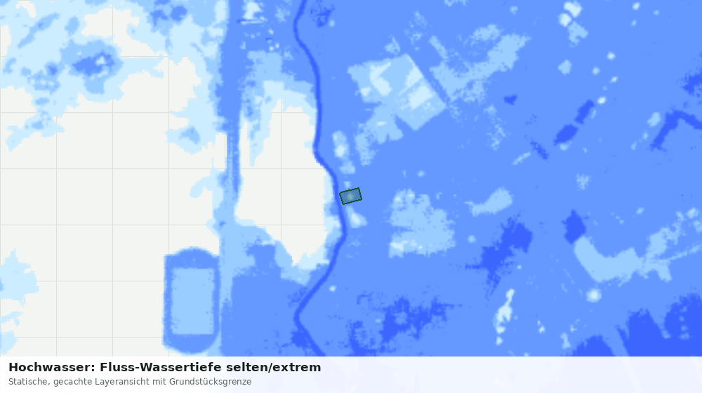 Statische Kartenansicht: Hochwasser: Fluss-Wassertiefe selten/extrem