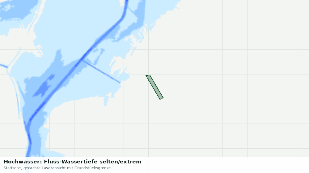 Statische Kartenansicht: Hochwasser: Fluss-Wassertiefe selten/extrem