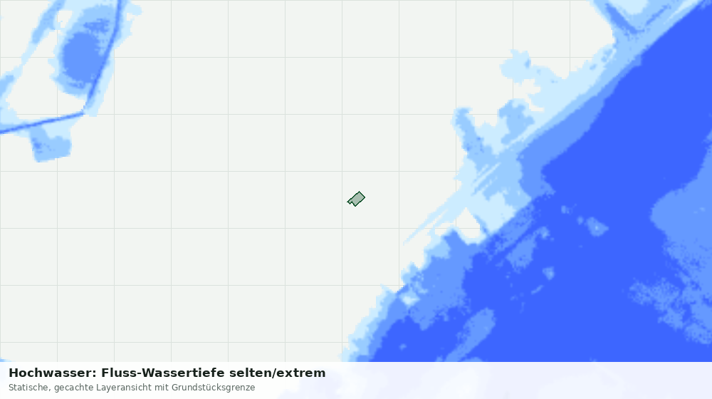 Statische Kartenansicht: Hochwasser: Fluss-Wassertiefe selten/extrem