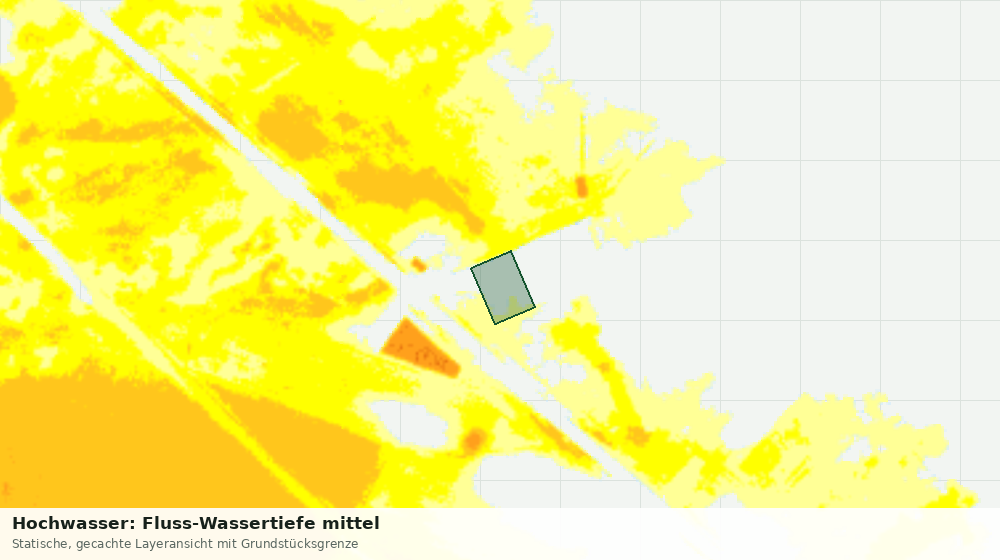 Statische Kartenansicht: Hochwasser: Fluss-Wassertiefe mittel