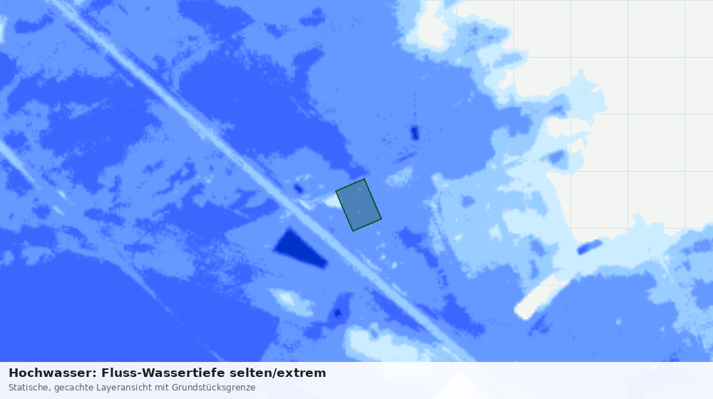 Statische Kartenansicht: Hochwasser: Fluss-Wassertiefe selten/extrem