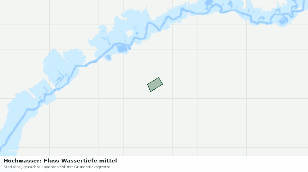 Statische Kartenansicht: Hochwasser: Fluss-Wassertiefe mittel
