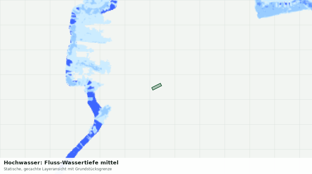 Statische Kartenansicht: Hochwasser: Fluss-Wassertiefe mittel