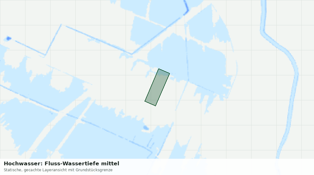 Statische Kartenansicht: Hochwasser: Fluss-Wassertiefe mittel