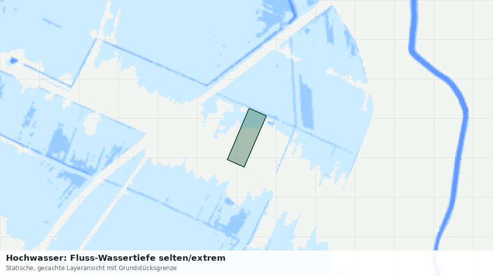 Statische Kartenansicht: Hochwasser: Fluss-Wassertiefe selten/extrem