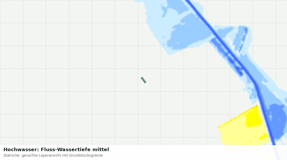 Statische Kartenansicht: Hochwasser: Fluss-Wassertiefe mittel