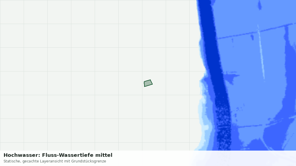 Statische Kartenansicht: Hochwasser: Fluss-Wassertiefe mittel